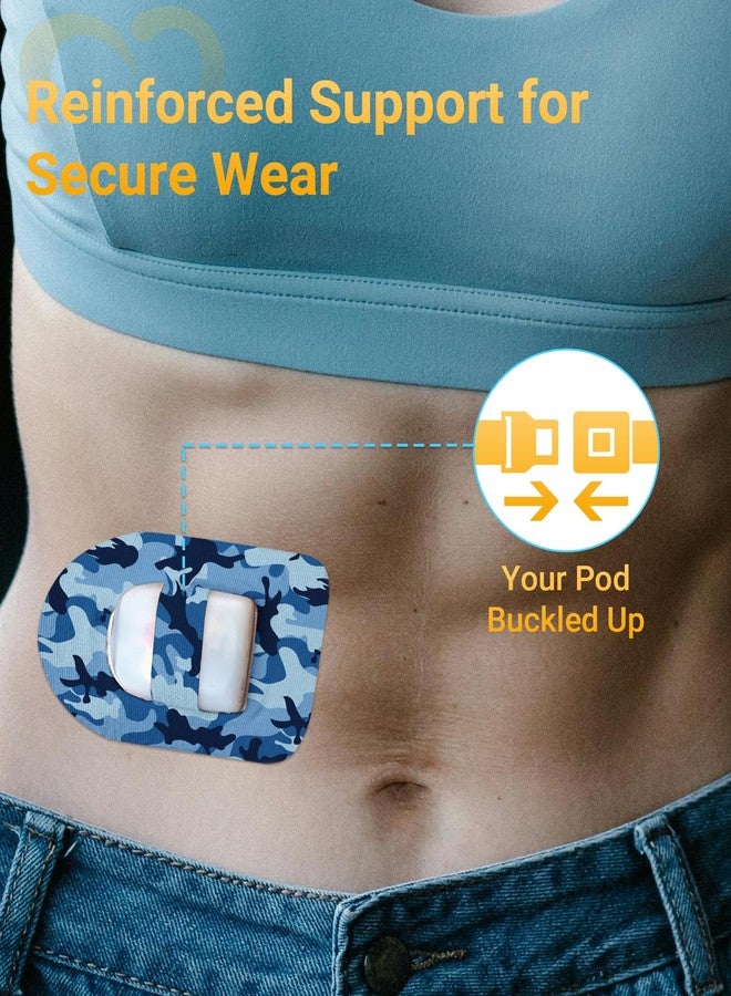 Amolyfe Omnipod 5 Adhesive Patches Waterproof, 20 Pack Amolyfe Omnipod Overpatches with Stretchable Strap, Breathable, Long-Lasting Medical Adhesive, Premium Hinged Tin (Pink Camo) - Image 3